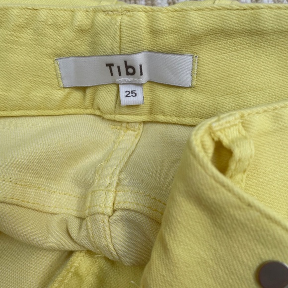 Tibi Carpenter Pants in Citrus Yellow - Picture 3 of 5